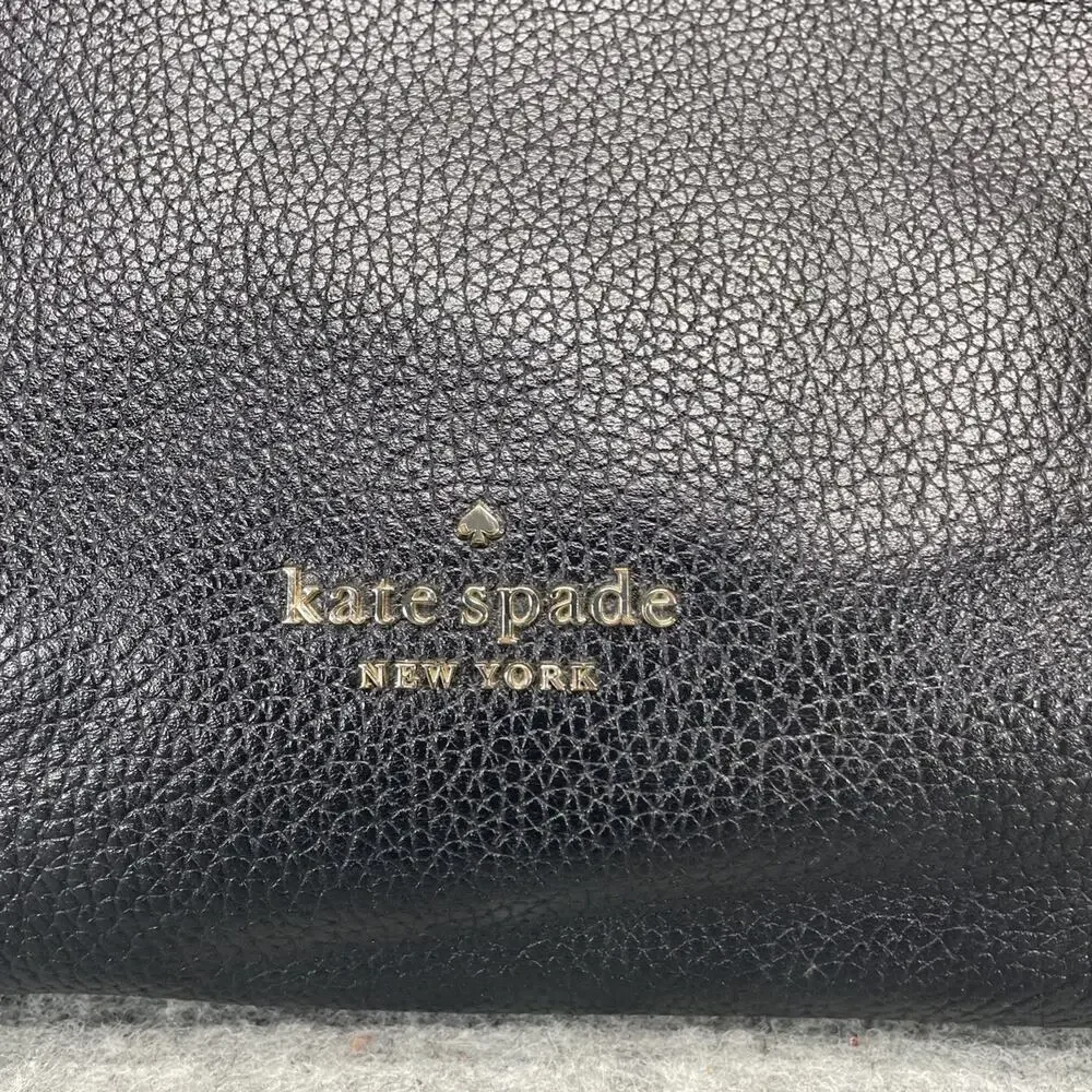 Kate Spade KAT Pebbled Leather Purse Black Shoulder Bag FLAWED FADED HARDWARE